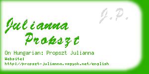 julianna propszt business card